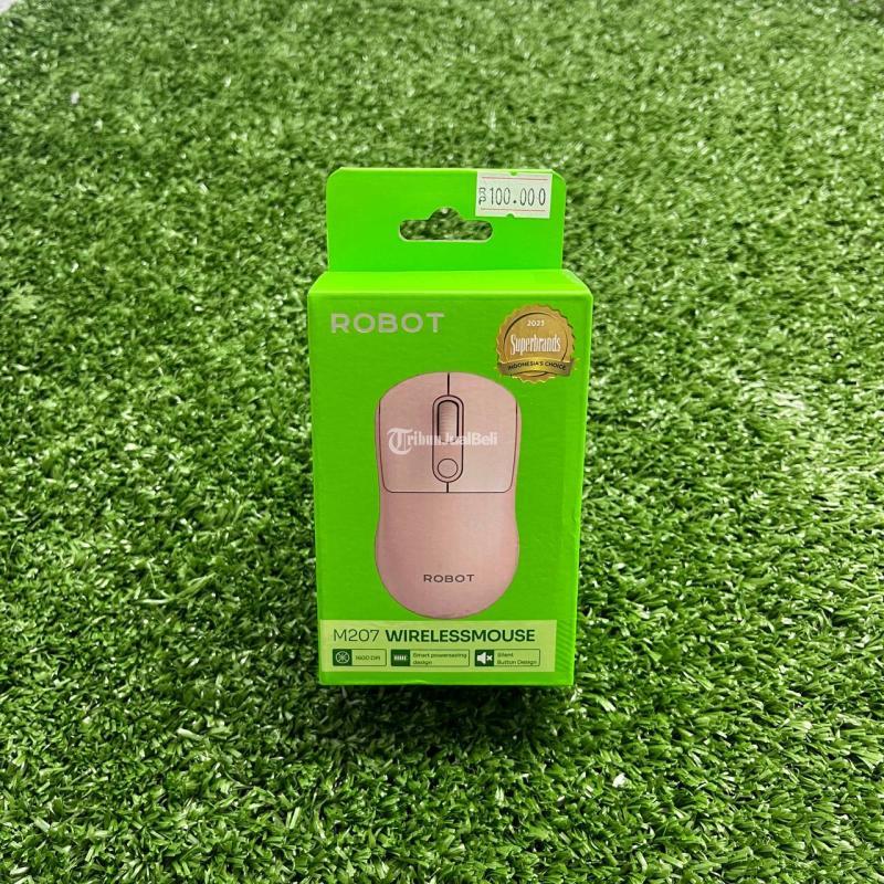 Jual Robot Mouse Wireless M207, Warna Pink - Makassar
