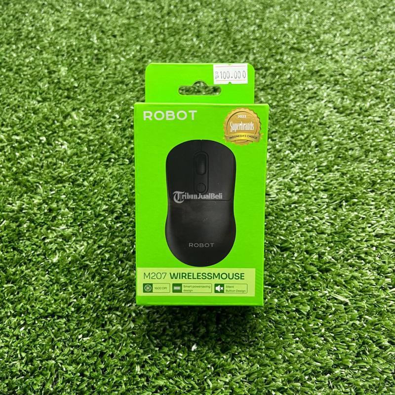 Jual Robot Mouse Wireless M207, Warna Hitam - Makassar