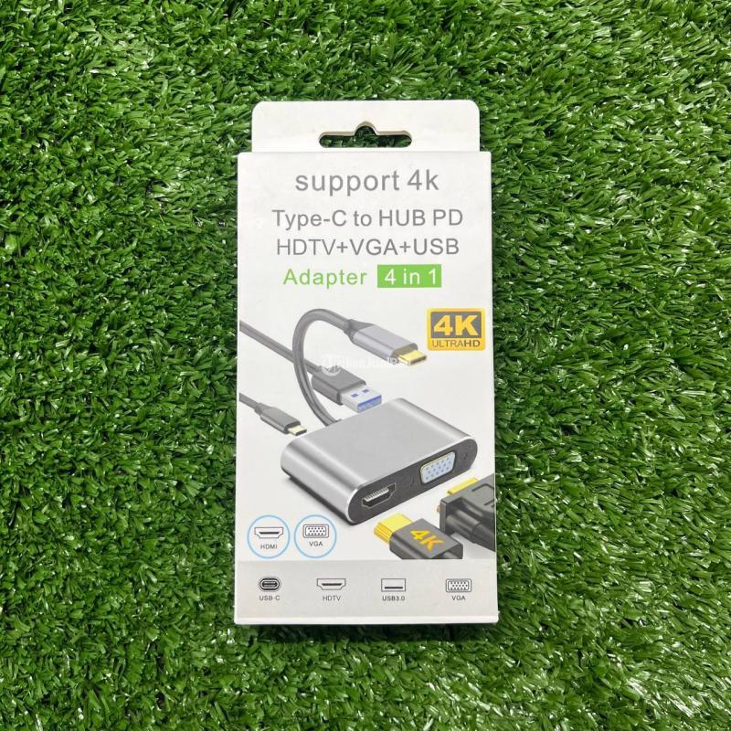 Adapter Type-C 4 in 1 Support 4K, Kondisi Baru - Makassar