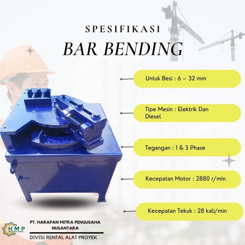 Sewa Bar Bender dan Bar Cutter Kapasitas 6 - 42 mm - Kota Bekasi