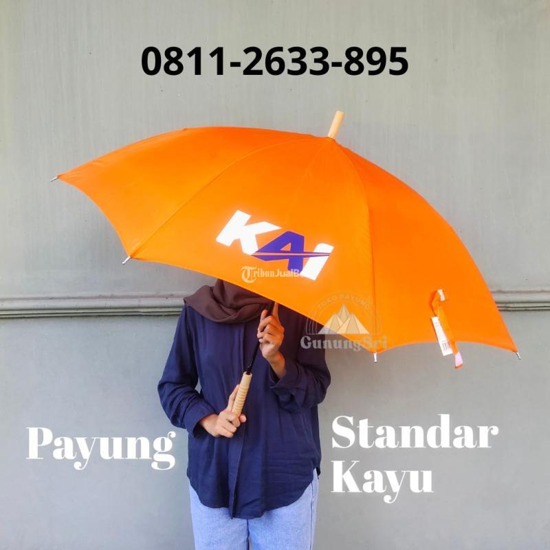 Payung Standar Gagang Kayu, Payung Cetak Logo - Semarang