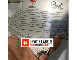 Jasa Cetak Label Plat Stainless Bangko - Merangin