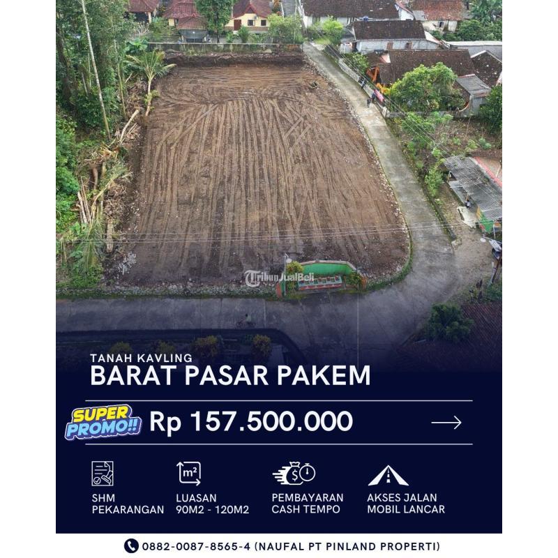Jual Tanah Kavling Luas 90 m2 SHM Dekat Pasar Pakem Dan Rs Panti Nugroho - Sleman