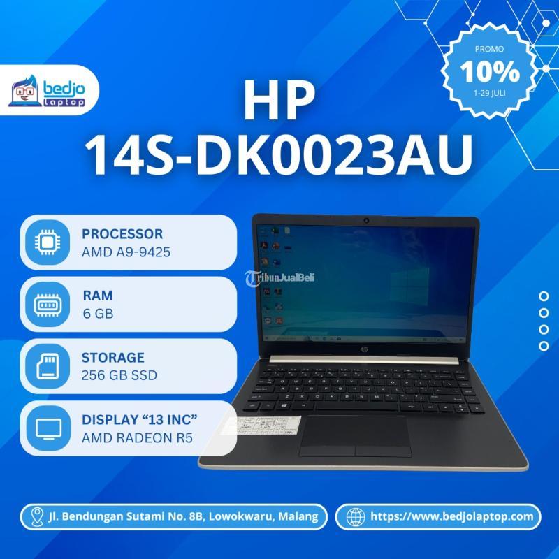 Jual Laptop Bekas HP 14S-DK0023AU, AMD A9-9425, AMD RADEON R5 GRAPHICS, RAM 6 GB, SSD 256 GB, HDD 1 TB - Malang