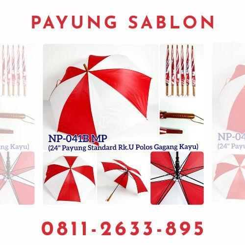 Custom Payung Standar Gagang Kayu - Tangerang