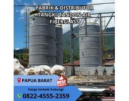 Tangki Fiberglass Silinder Vertikal dengan Kapasitas 1000-3000 L - Teluk Bintuni