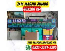 Jam Digital Masjid Jumbo 2 M  RunningText  Waktu Sholat Otomatis - Way Kanan