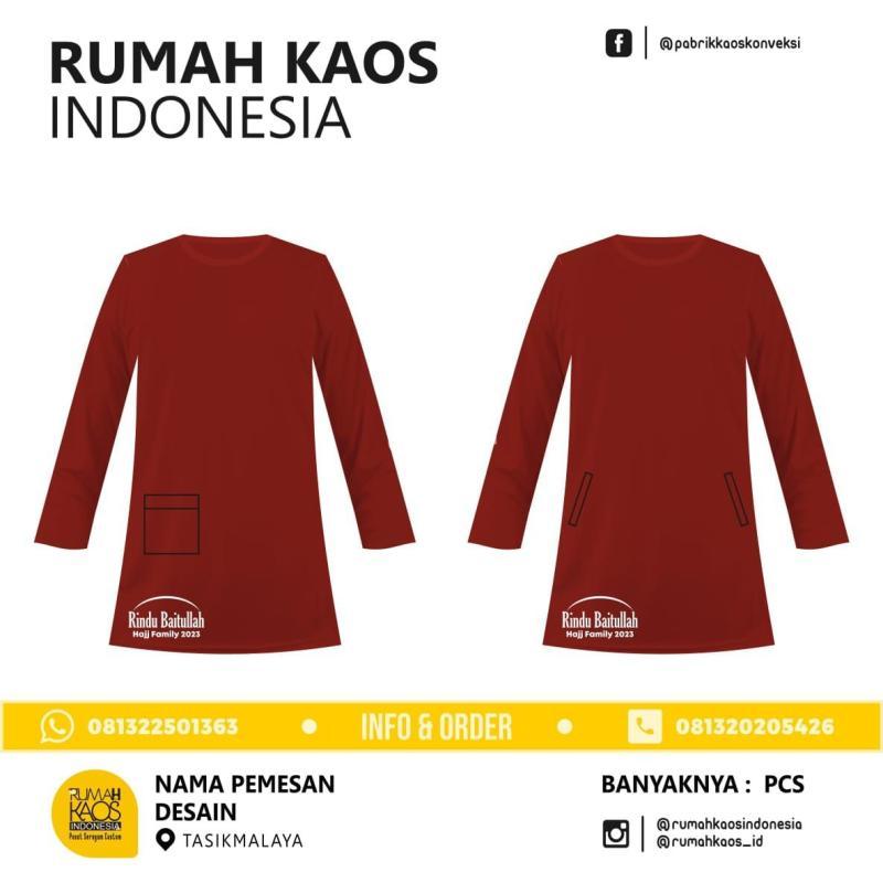 Premium Atasan Tunik Kaos Gajahan, Tunik Kaos Belah Samping - Sragen