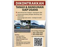 Dijual Tanah Luas 1075m2 SHM Bangunan Siap Usaha di Jalan Utama - Karangasem, Bali