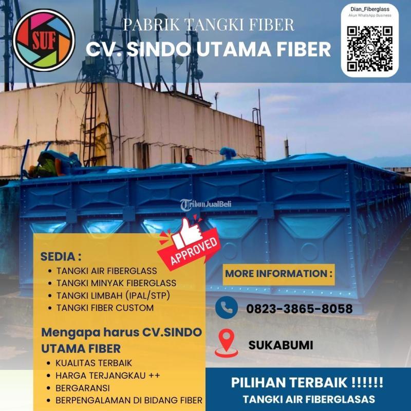 Sedia Tangki Air Kotak Fiberglass FRP , Tandon Fiber - Sukabumi