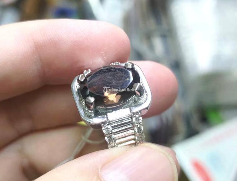 Cincin Batu Smokey Quartz Kecubung Teh QTZ011 Indah Ikatan Perak - Jakarta Pusat
