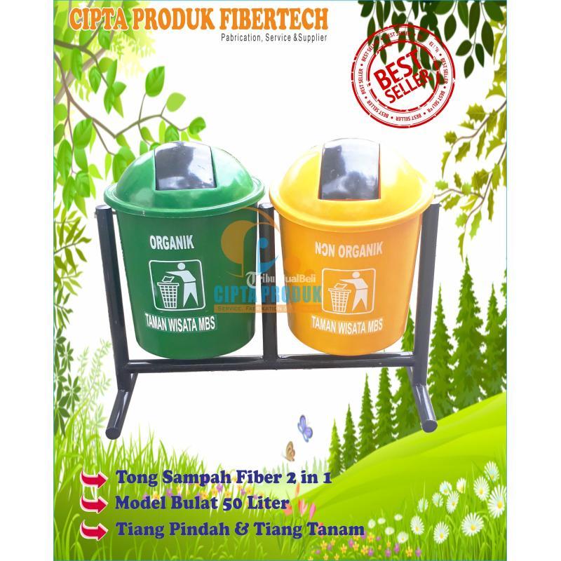 Tempat Sampah Pilah 2 Hijau Kuning - Bekasi 