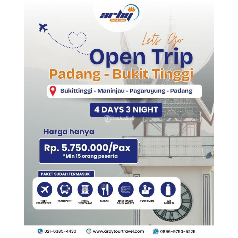 Open Trip Padang Bukit Tinggi 4 Hari 3 Malam - Jakarta Pusat