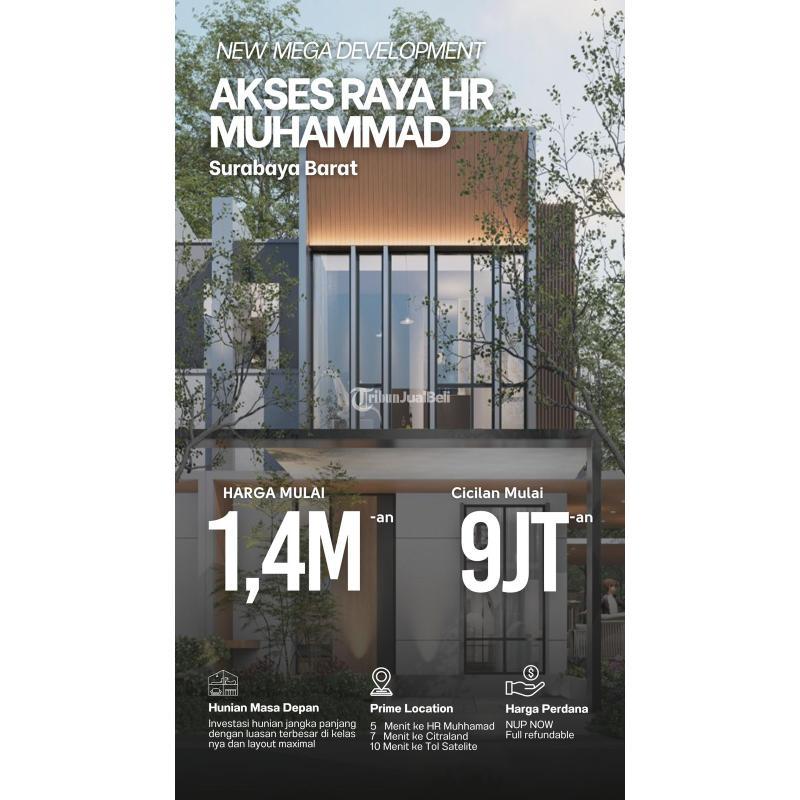 Jual Rumah Tipe 50 Baru di Surabaya Barat Free DP dan BPHTB - Surabaya