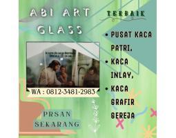 Kaca Berwarna Kaca Patri Inlay Grafir Gereja - Biak Numfor