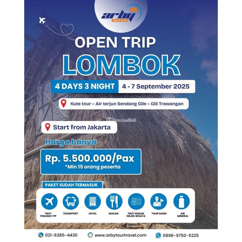 Paket Tour Gabungan Lombok 4 Hari 3 Malam - Jakarta Pusat