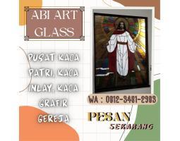 Etched Glass Kaca Patri Inlay Grafir Gereja - Biak Numfor Papua
