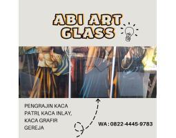 Kerajinan Kaca Patri Grafir Inlay Gereja - Jayapura 