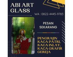 Jasa Pengrajin Kaca Patri Grafir Inlay Gereja, Keerom - Papua