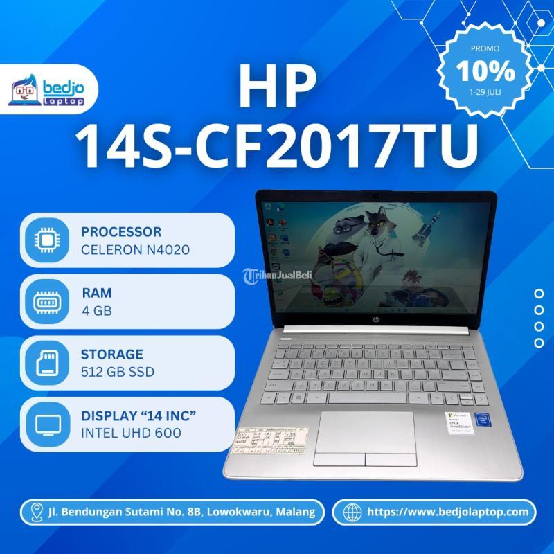 Dijual Laptop Second, Hp 14s-Cf2017tu, Celeron N4020, Intel Uhd Graphics 600, Ram 4gb, Ssd 512gb - Malang