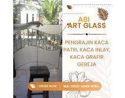 Kerajinan Kaca Patri Grafir Inlay Gereja - Keerom 