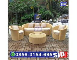 Sofa Rotan Plastik,  Sofa Rotan Sintetis - Batu