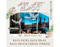 Kerajinan Kaca Patri Grafir Inlay Gereja - Yapen Papua