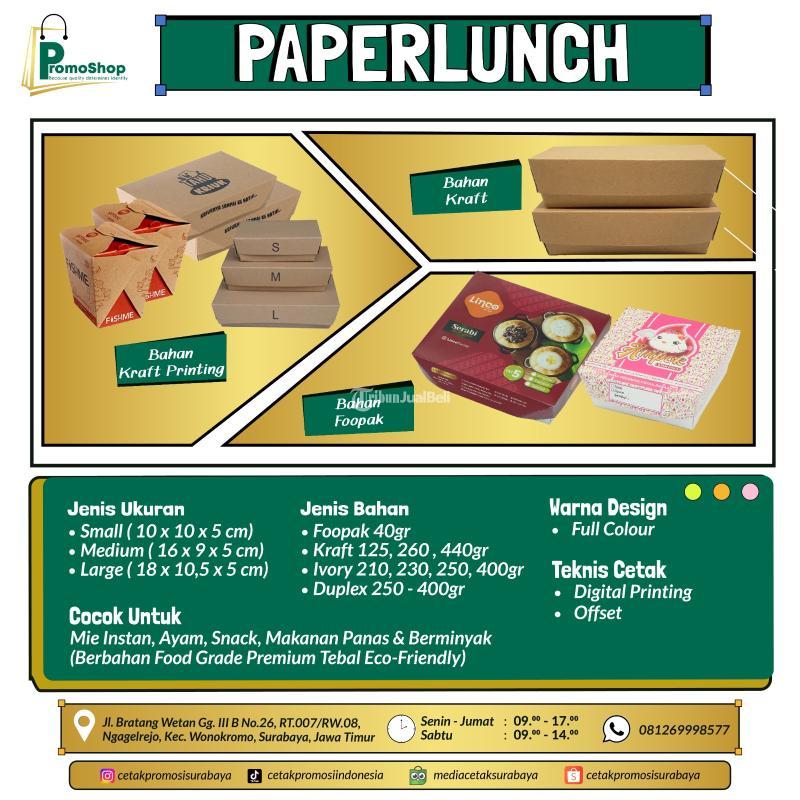Produsen Kemasan Paper Lunch Box Makanan Restoran, Berkualitas - Surabaya