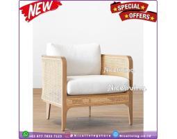 Sofa Singgle Santai Plus Sofa Ruang Tamu Kombinasi Rotan Furniture - Jepara