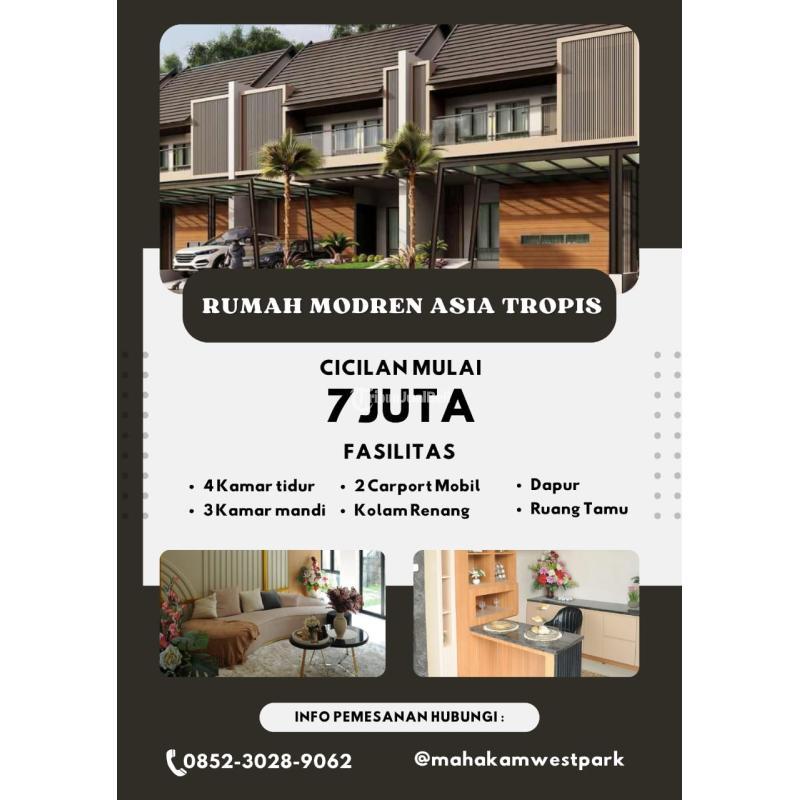 Jual Rumah  Type 88 Baru Perumahan Mahakam - Pekanbaru