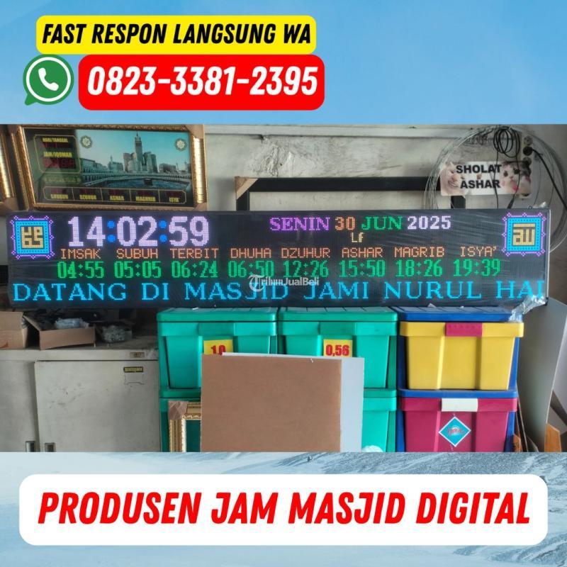 Jam Digital Masjid LED Running Text Bisa Custom Nama Masjid - Bekasi