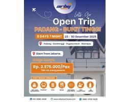Open Trip Padang Buktitinggi Overland 8h7m - Jakarta Pusat