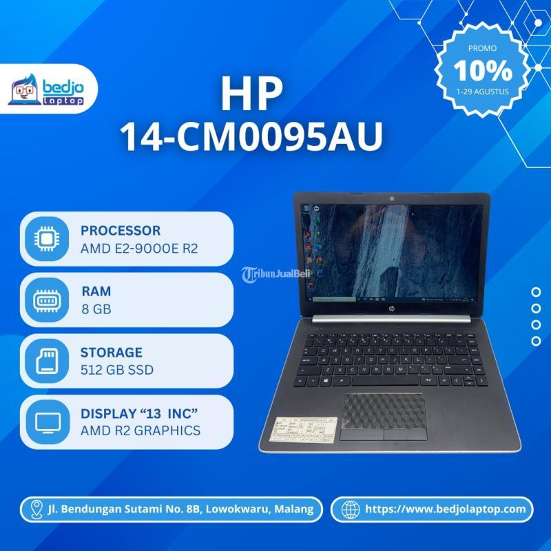 Dijual Laptop Second, Hp 14-Cm0095au, Amd E2-9000e Radeon R2, Amd Radeon R2 Graphics, Key Backlight, Ram 8gb, Ssd 512gb - Malang