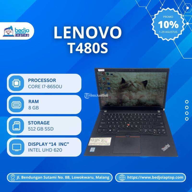 Dijual Laptop Bekas, Lenovo T480s, Core I7-8650u, Intel Uhd Graphics 620, Key Backlight, Touchscreen, Ram 8gb, Ssd 512gb - Malang