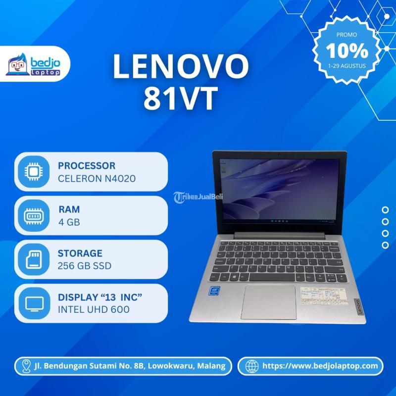 Dijual Laptop Second, Lenovo 81vt, Celeron N4020, Intel Uhd Graphics 600, Ram 4gb, Ssd 256gb - Malang