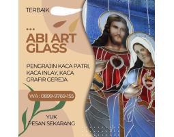 Pusat Kaca Patri Grafir Inlay Gereja - Waropen Papua
