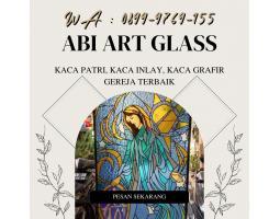 Kerajinan Kaca Patri Grafir Inlay Gereja - Mamberamo Raya Papua