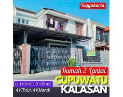 Dijual Rumah 2 Lantai Jogja Utara RSIY PDHI Kalasan Lt 110 m2 4 Kamar SHM-IMB - Sleman