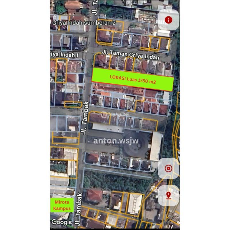 Dijual Tanah Strategis Jogja Mirota Kampus Godean Lt 1750 M2 Ld 19 M - Bantul