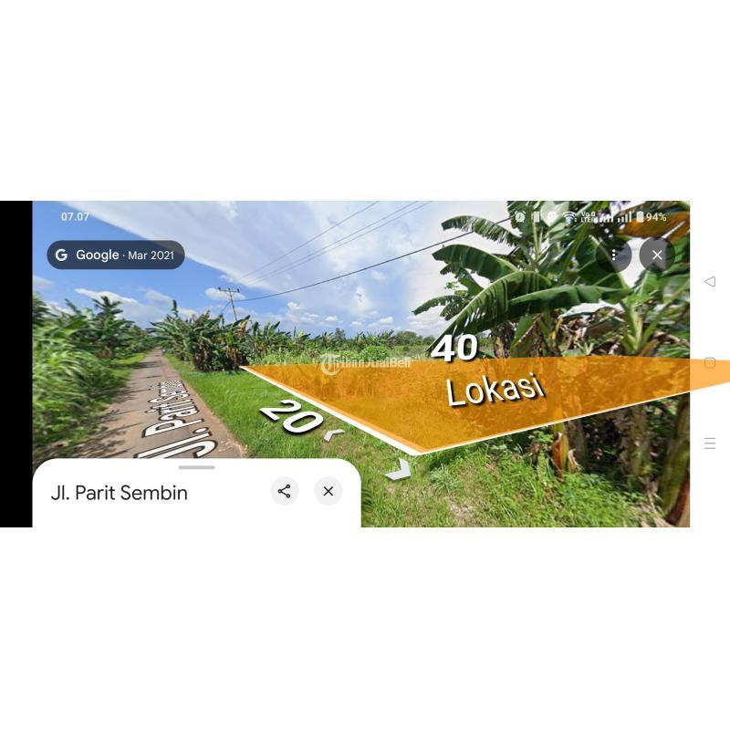 Jual Tanah Ahmad Yani 2 Jl. Parit Sembin Tepi Jalan Ukuran 20 X 40 Harga 375 Juta - Kubu Raya