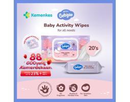 Tisu Basah Bayi Bebigoo Tissue Baby Activity Wipes For All Needs Wet Wipes 20 sh - Surabaya