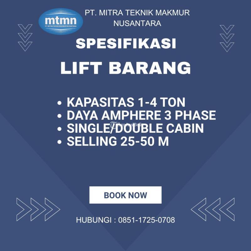 Sewa Alat Proyek, Lift Barang 14 Ton Siap Pakai - Bekasi