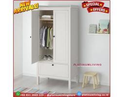 Almari Pakaian Lemari Anak Almari Baju Duco Putih Lemari Putih Furniture - Jepara