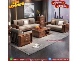 Set Kursi Tamu Kayu Jati Kursi Tamu Bantalan Tebal - Jepara