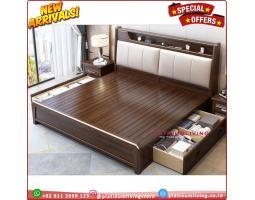 Tempat Tidur Dengan Jok Dipan Kayu Jati - Jepara 