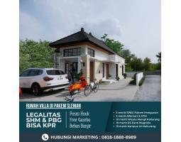 Dijual Rumah Villa, Tipe 65, Hook, Free Gazebo, Tanah Luas, Pakem Asri, Lokasi Favorit, Dekat UII, Wisata Kaliurang, SHM, Sleman - Yogyakarta