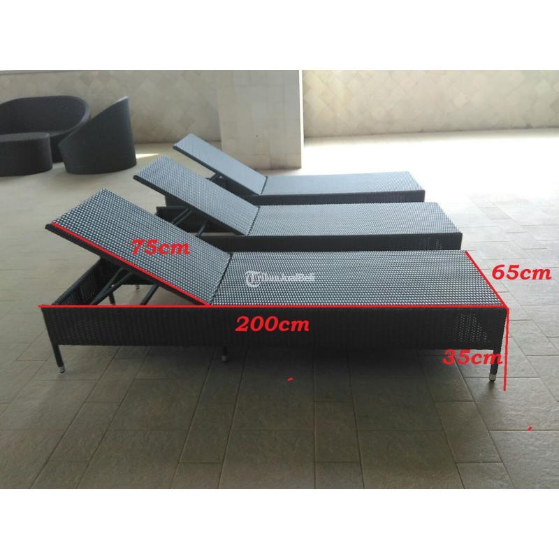 RS02 Lounger Rotan Sintetis Ready Stock Jabodetabek - Tangerang Selatan