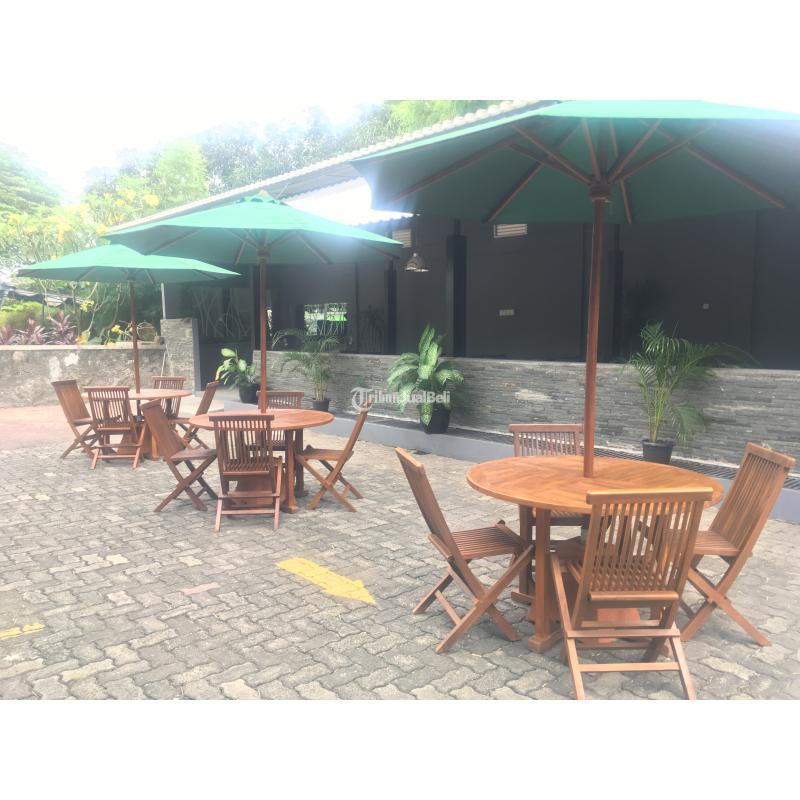 Grade B Plus set Meja Payung Taman Kayu Jati Jabodetabek - Tangerang Selatan