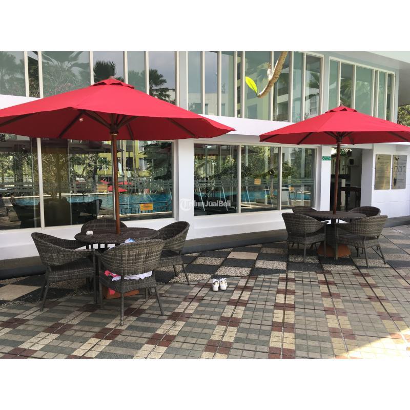 Set Meja Payung Taman Rotan Sintetis Jabodetabek - Tangerang Selatan