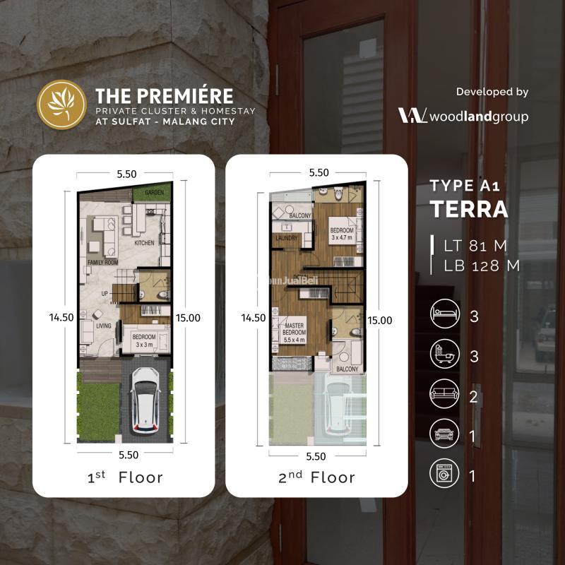 Dijual Rumah Strategis The Premiere at Sulfat Dekat Alun-Alun - Malang